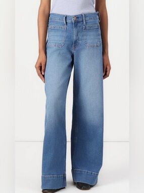 GAP Wide Leg Light Blue Women's High Rise Jeans Size 25 Reg NWT